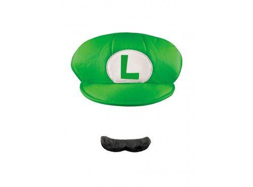 Kit sombrero-bigote Luigi para adulto