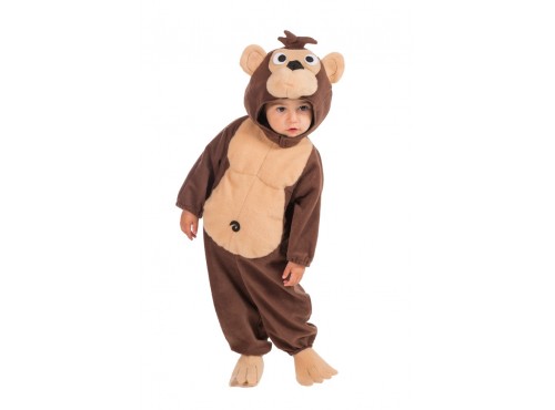 Disfraz de mono con capucha para bebé