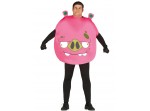 Disfraz de Cerdo Angry rosa para adulto