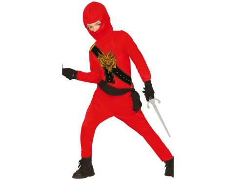 Disfraz de ninja rojo para niño