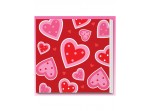 Set de servilletas de corazones San Valentín