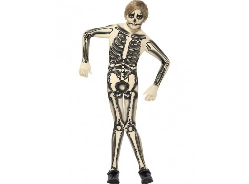 Disfraz de esqueleto segunda piel para niño