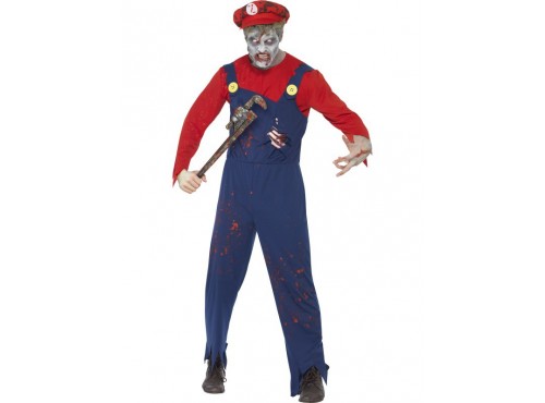 Disfraz de Mario zombie para hombre