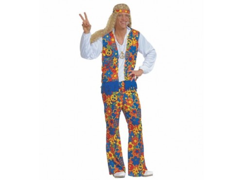 Disfraz de hippie festivalero para hombre