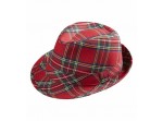 Sombrero tartán rojo