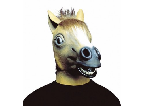 Máscara de caballo marrón