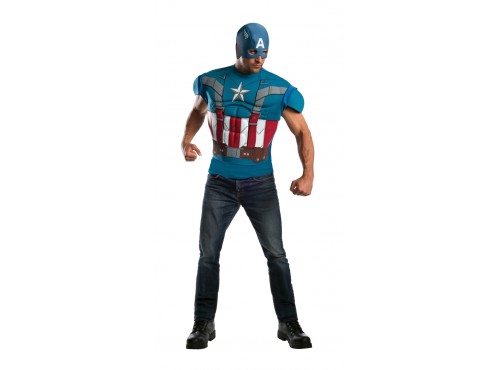 Disfraz de Capitán América Soldado de Invierno retro y musculoso para hombre