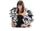 Boa de plumas en colores blanco y negro estilo lujo para mujer