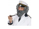 Barba con bigote gris de marinero para hombre