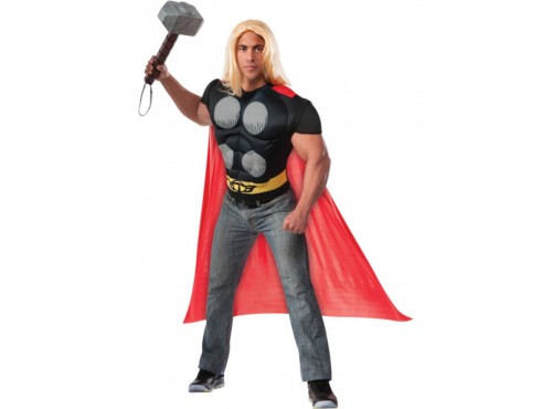 Kit camiseta y capa de Thor para adulto