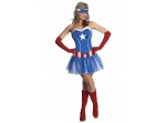 Disfraz de Capitán América Marvel classic para mujer