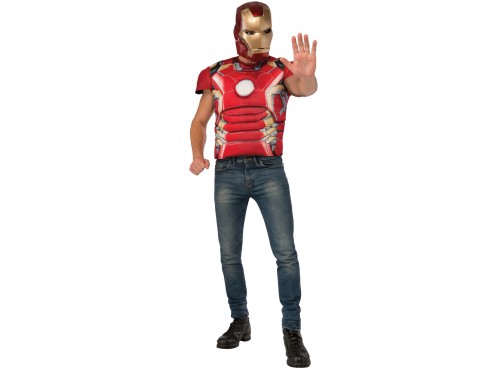 Kit disfraz Iron Man musculoso Vengadores: La Era de Ultrón para adulto