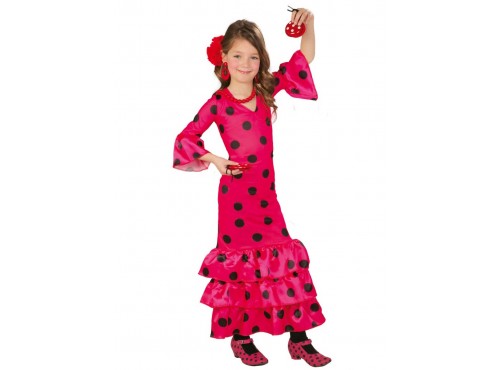 Disfraz de flamenca rosa para niña
