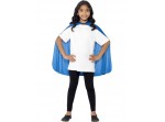 Capa de superhéroe color azul para niño