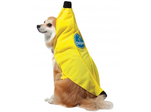 Disfraz de plátano para perro