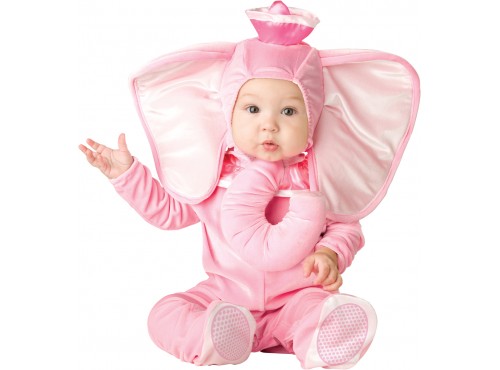 Disfraz de elefantito rosa para bebé