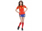 Disfraz de jugadora de fútbol Español para mujer