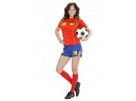 Disfraz de jugadora de fútbol Español para mujer