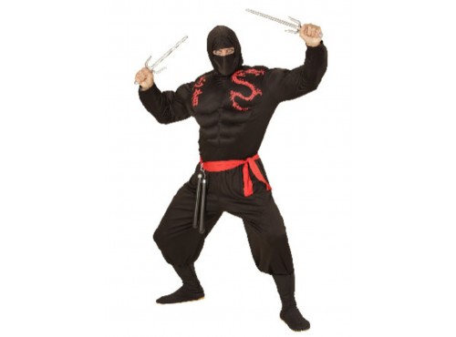 Disfraz de ninja musculoso para hombre
