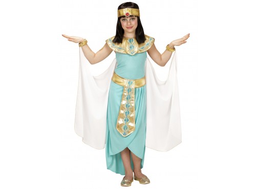 Disfraz de reina egipcia azul para niña