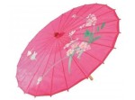 Sombrilla rosa de geisha