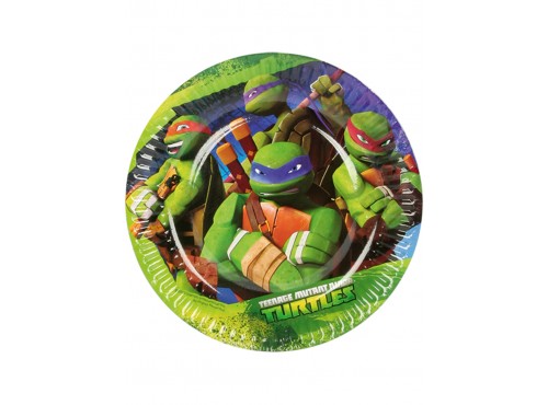 Set de 8 platos de postre de Las Tortugas Ninja
