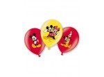 Set de 6 globos de látex coloreados de Mickey Mouse