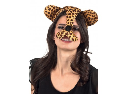 Orejas y nariz de guepardo para mujer