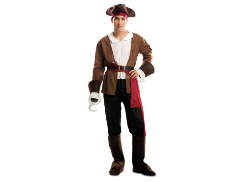Disfraz de pirata bucanero aventurero para hombre