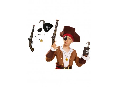 Kit de pirata de los siete mares para niño