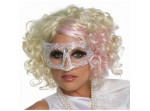Peluca rizada rubia de Lady Gaga