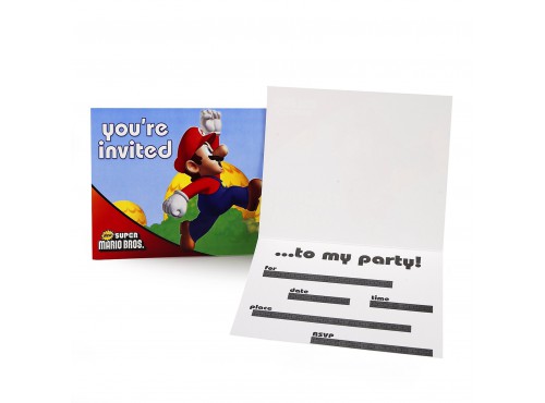 Invitaciones fiesta Super Mario Bros