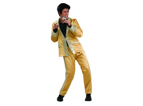 Disfraz de Elvis dorado deluxe para hombre
