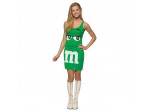 Disfraz de M&Ms Verde vestido