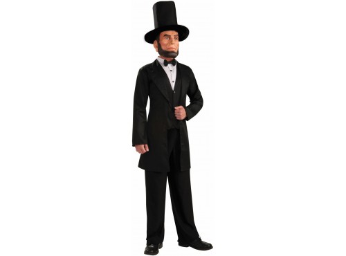 Disfraz de Abraham Lincoln con careta
