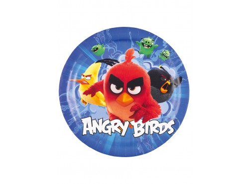 Set de 8 platos Angry Birds 23 cm
