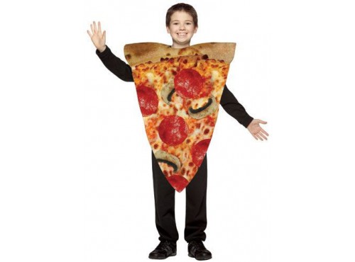 Disfraz de porción de pizza infantil