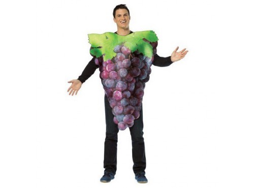 Disfraz de racimo de uvas moradas