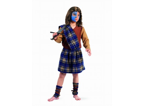 Disfraz de guerrero escocés para niño