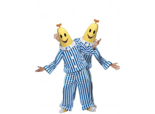 Disfraz de bananas en pijama