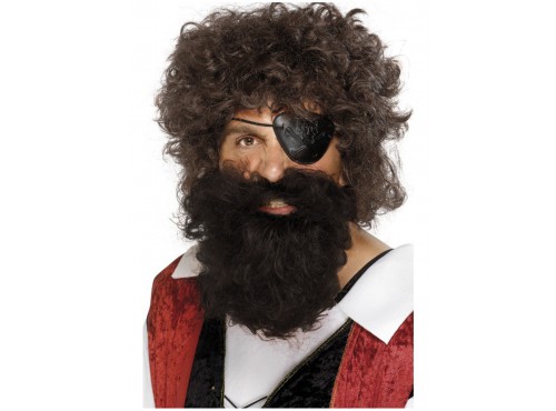Barba de pirata marrón