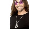 Medallón hippie con el signo de la paz