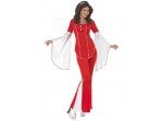 Disfraz de Super Trouper rojo para mujer