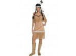 Disfraz de mujer india del viejo Oeste con flecos