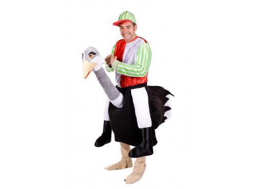 Disfraz de avestruz con jockey