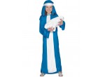 Disfraz de Virgen María económico para niña