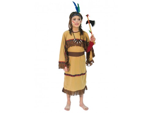 Disfraz de india marrón para niña