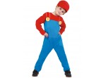 Disfraz de maquinista de tren Mario para niño