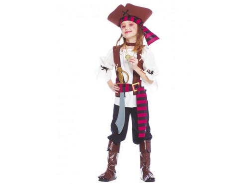 Disfraz de pirata de los 7 mares para niña